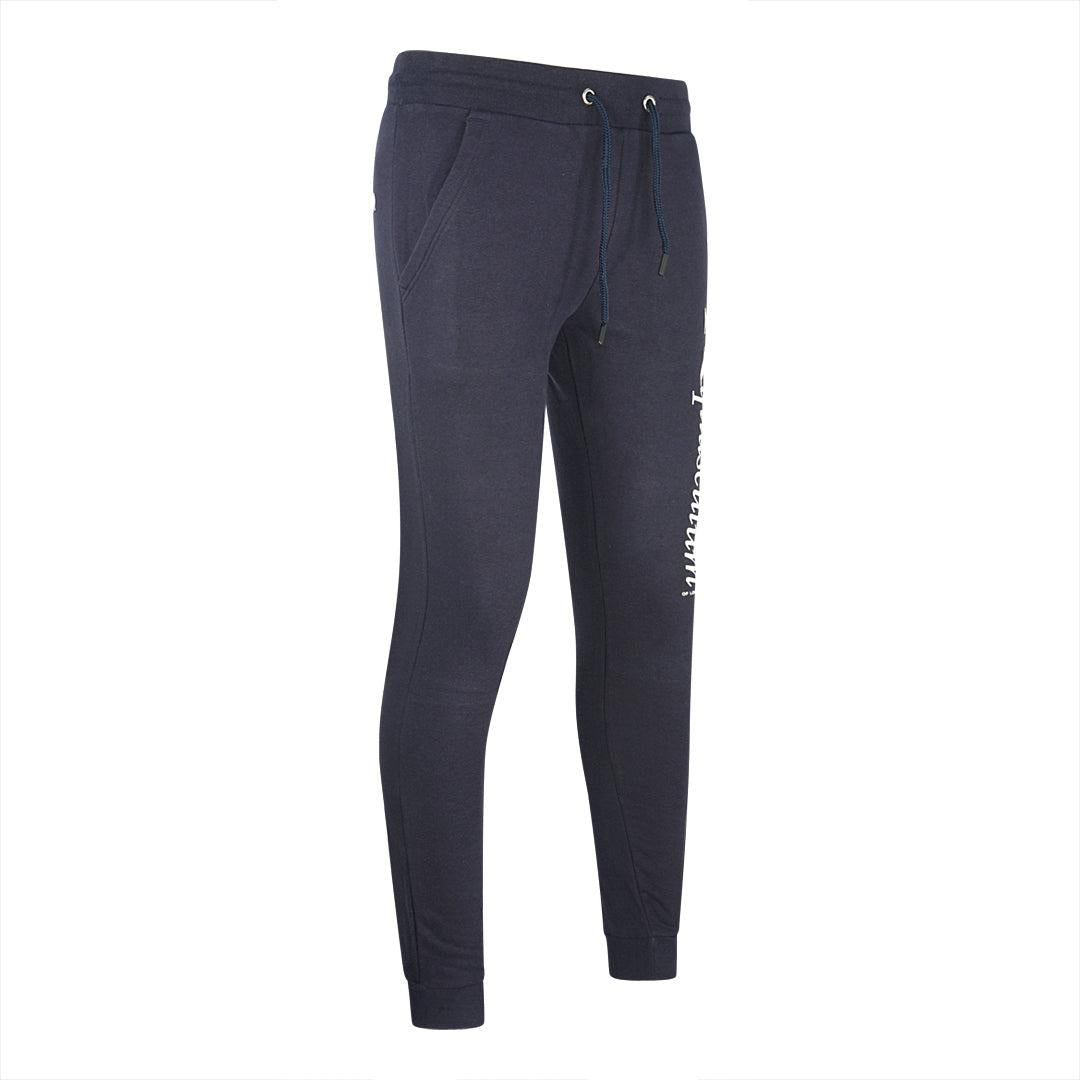 Navy - Side - Aquascutum Unisex Adult Logo Sweatpants