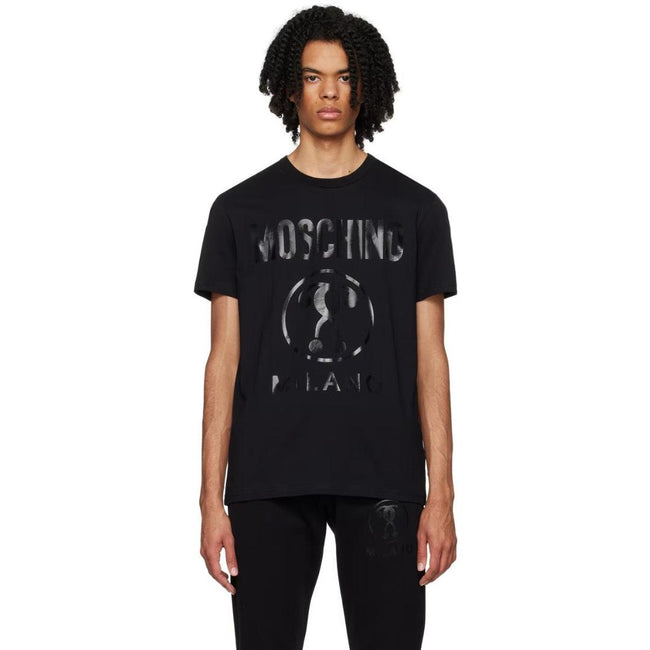Black - Back - Moschino Mens Monogram Logo T-Shirt
