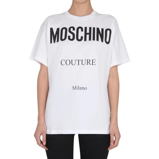 White - Back - Moschino Mens Couture Milano T-Shirt