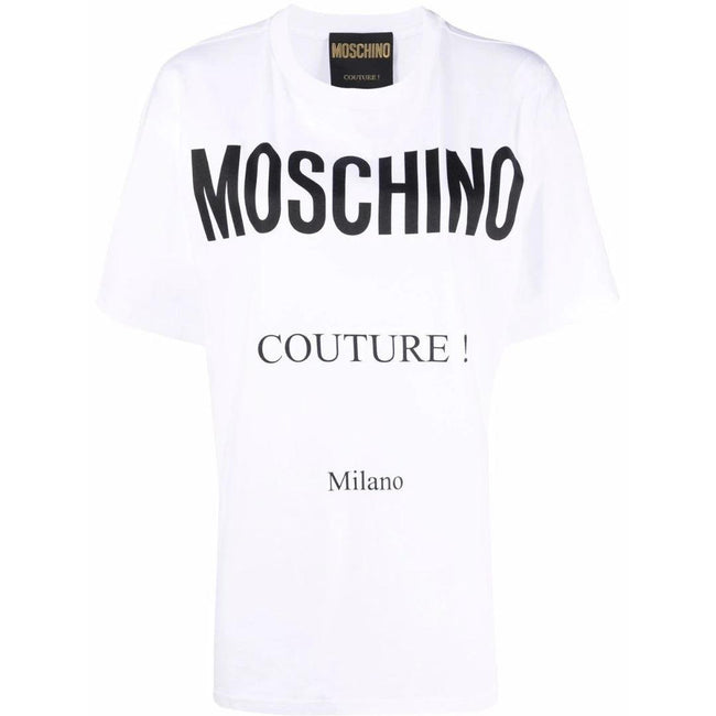 White - Front - Moschino Mens Couture Milano T-Shirt