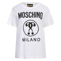 White - Front - Moschino Mens Double Question Mark T-Shirt