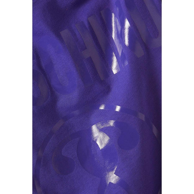 Purple - Side - Moschino Mens Double Question Mark T-Shirt