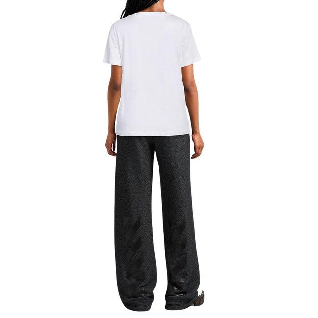 White - Side - Moschino Mens Double Question Mark T-Shirt