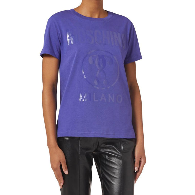 Purple - Front - Moschino Mens Double Question Mark T-Shirt