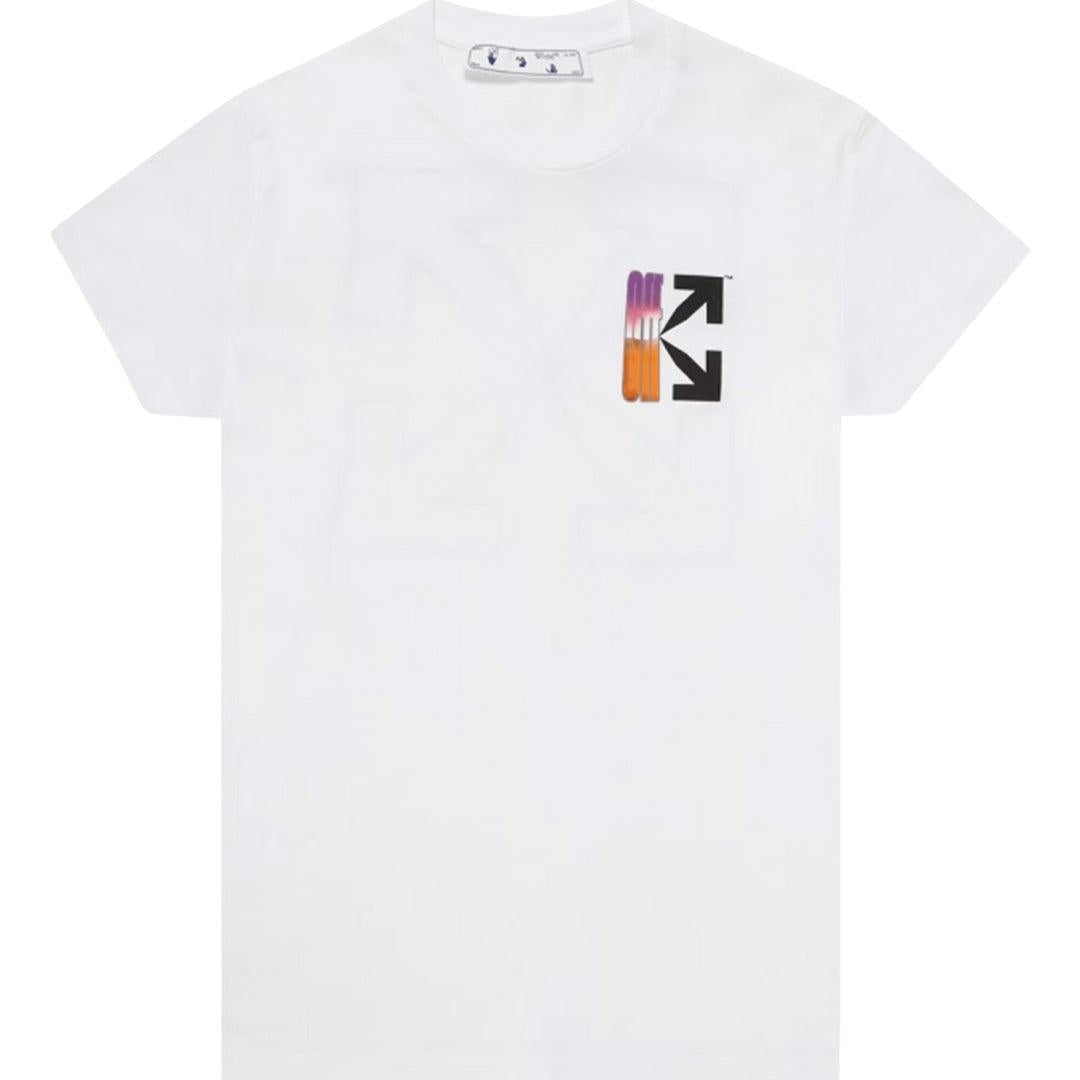 White - Pack Shot - Off White Unisex Adult Gradient Logo Slim T-Shirt