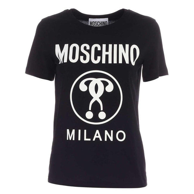 Black - Front - Moschino Mens Double Question Mark T-Shirt