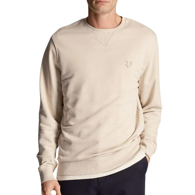 Cream - Front - Lyle & Scott Unisex Adult Tonal Eagle Logo Sweatshirt