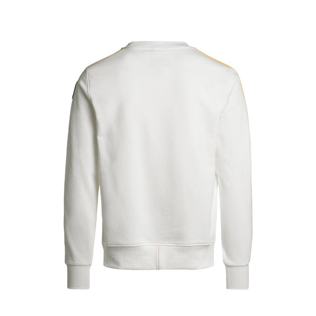 White - Front - Parajumpers Unisex Adult Armstrong Taped Sleeve Sweatshirt