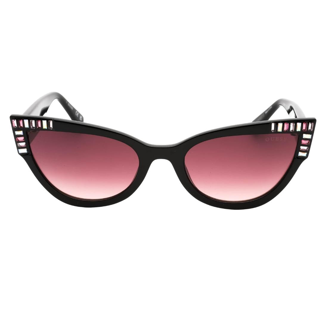 Black-Bordeaux - Back - Guess Womens-Ladies Cat Eye Sunglasses