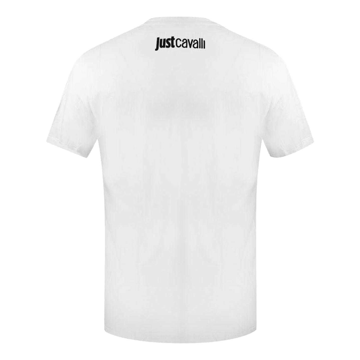 White - Back - Just Cavalli Mens Faded Logo T-Shirt