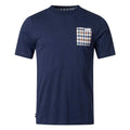 Navy Blue - Front - Aquascutum Mens Checked Chest Pocket Active T-Shirt