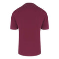 Burgundy - Back - Aquascutum Mens Checked Chest Pocket Active T-Shirt