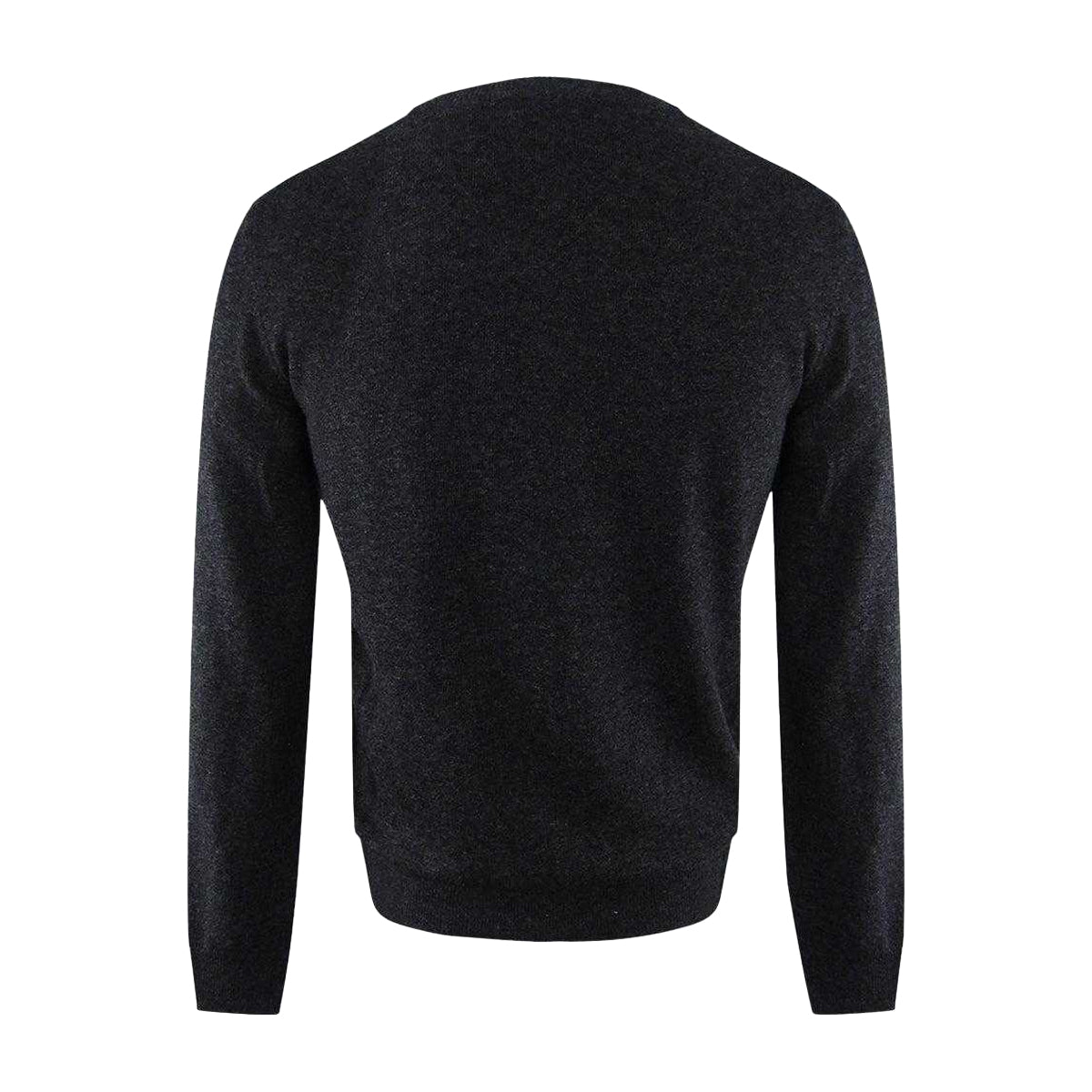 Dark Grey - Back - Aquascutum Mens Logo Jumper