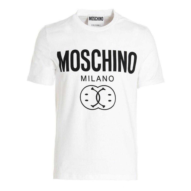 White - Front - Moschino Unisex Adult T-Shirt