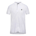 White - Front - Diesel Mens T-Harry Zip Neck Polo Shirt