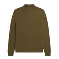 Khaki Green - Back - Fred Perry Unisex Adult Plain Long-Sleeved Polo Shirt