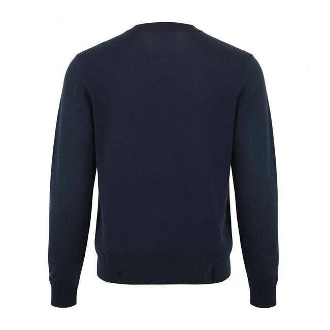 Blue - Back - Aquascutum Mens V Neck Jumper