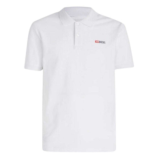 White - Front - Diesel Mens Polo Shirt