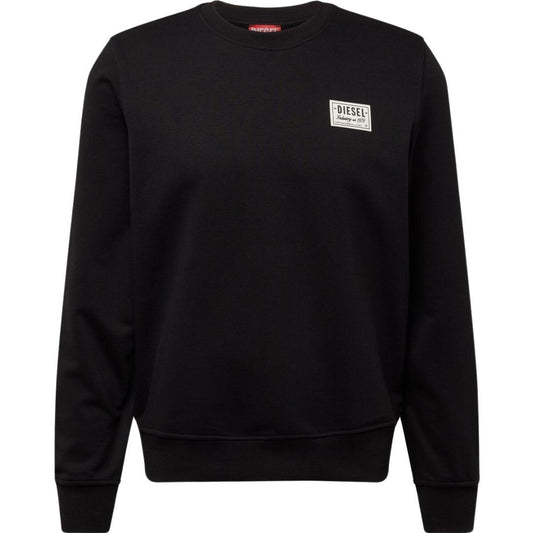 Black-Black - Front - Diesel Unisex Adult Patch Logo Sweatshirt