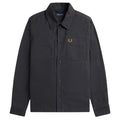 Grey - Pack Shot - Fred Perry Mens Anchor Herringbone Overshirt