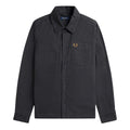 Grey - Front - Fred Perry Mens Anchor Herringbone Overshirt