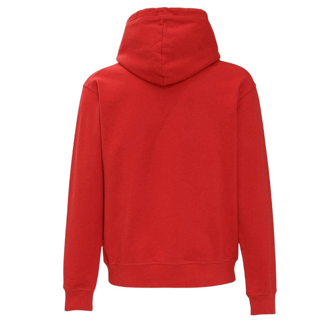 Red - Back - DSquared2 Mens Icon Logo Cool Fit Hoodie