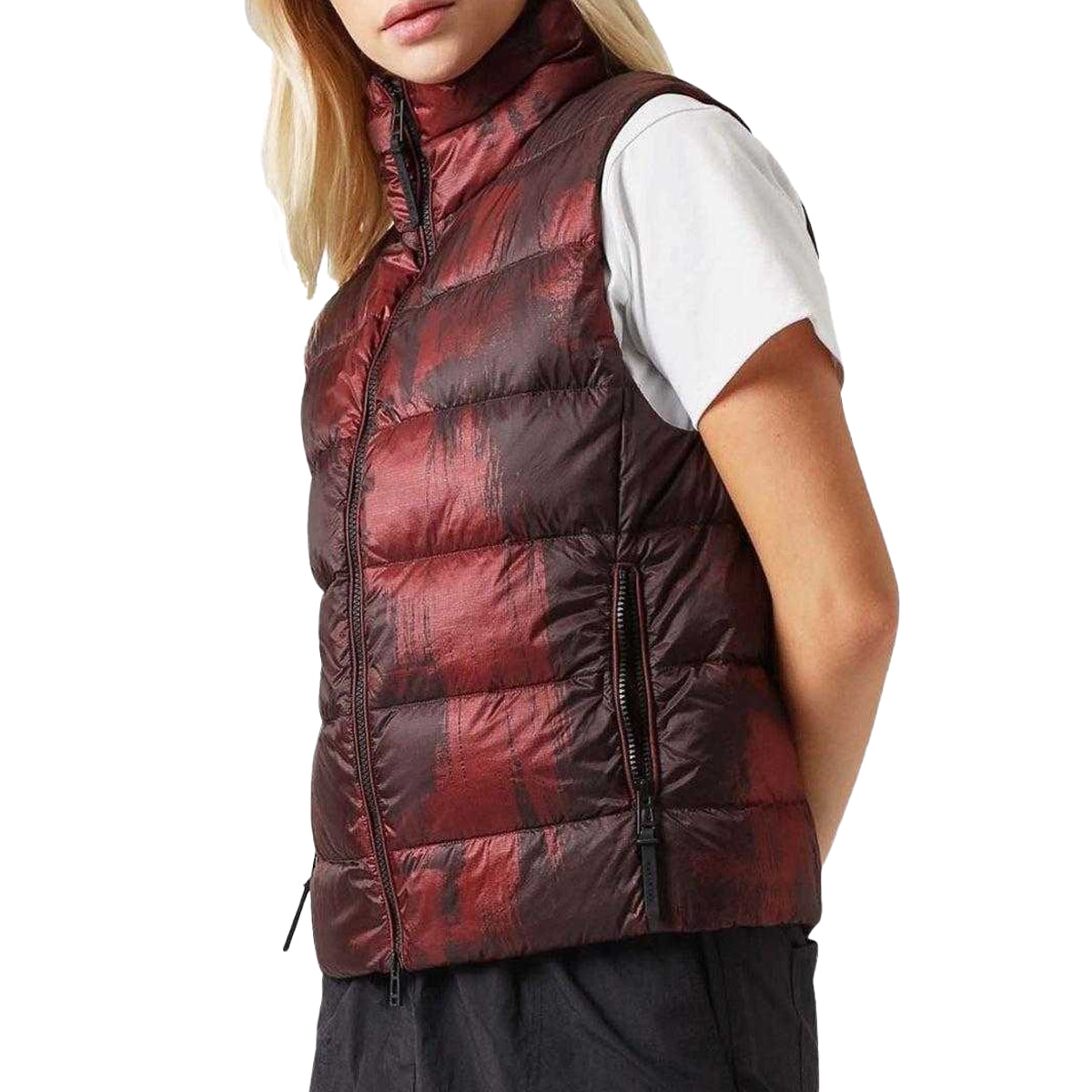 Lava Red - Lifestyle - Belstaff Womens-Ladies Laurel Abstract Gilet