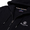 Black - Side - Aquascutum Mens Active Small Logo Full Zip Hoodie