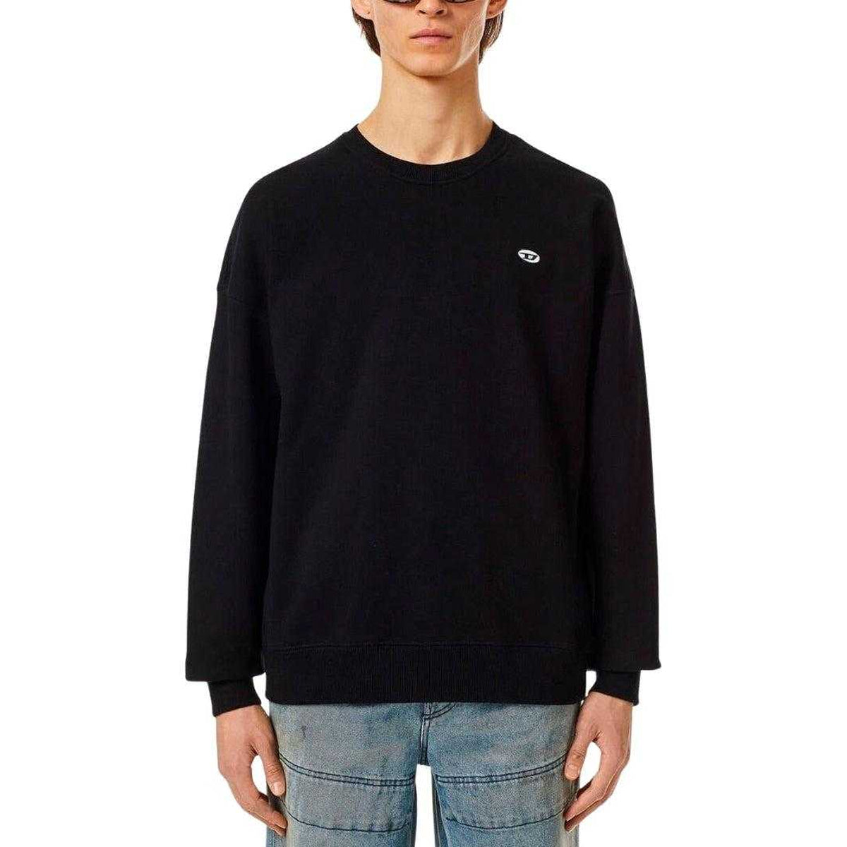 Black - Side - Diesel Unisex Adult Logo Sweatshirt