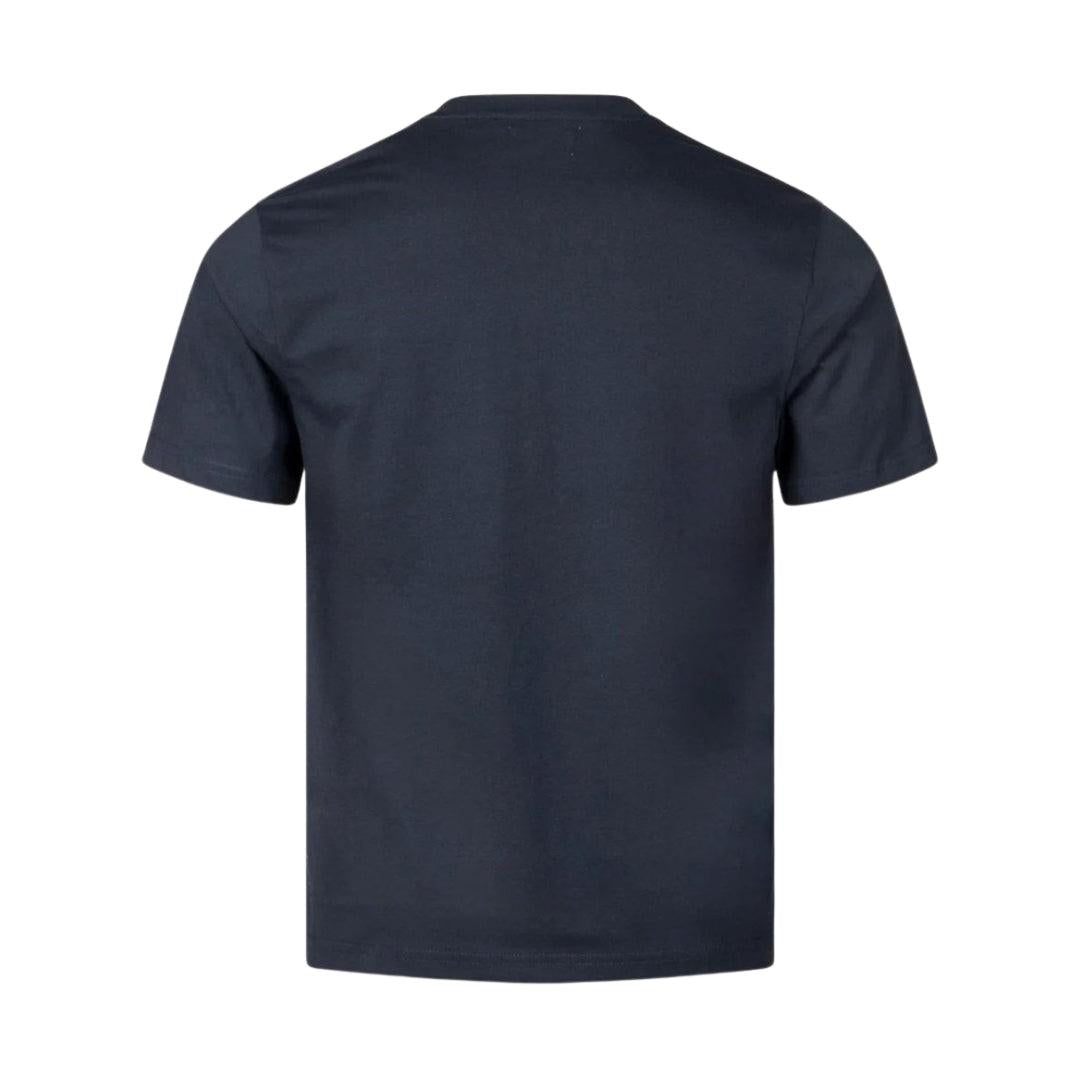 Navy Blue - Back - Aquascutum Mens Macro Club Checked Active T-Shirt