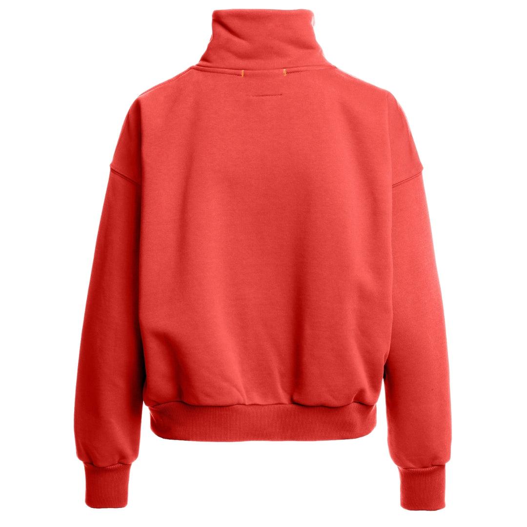 Cherry Red - Back - Parajumpers Unisex Adult Zendaya Half Zip Sweatshirt