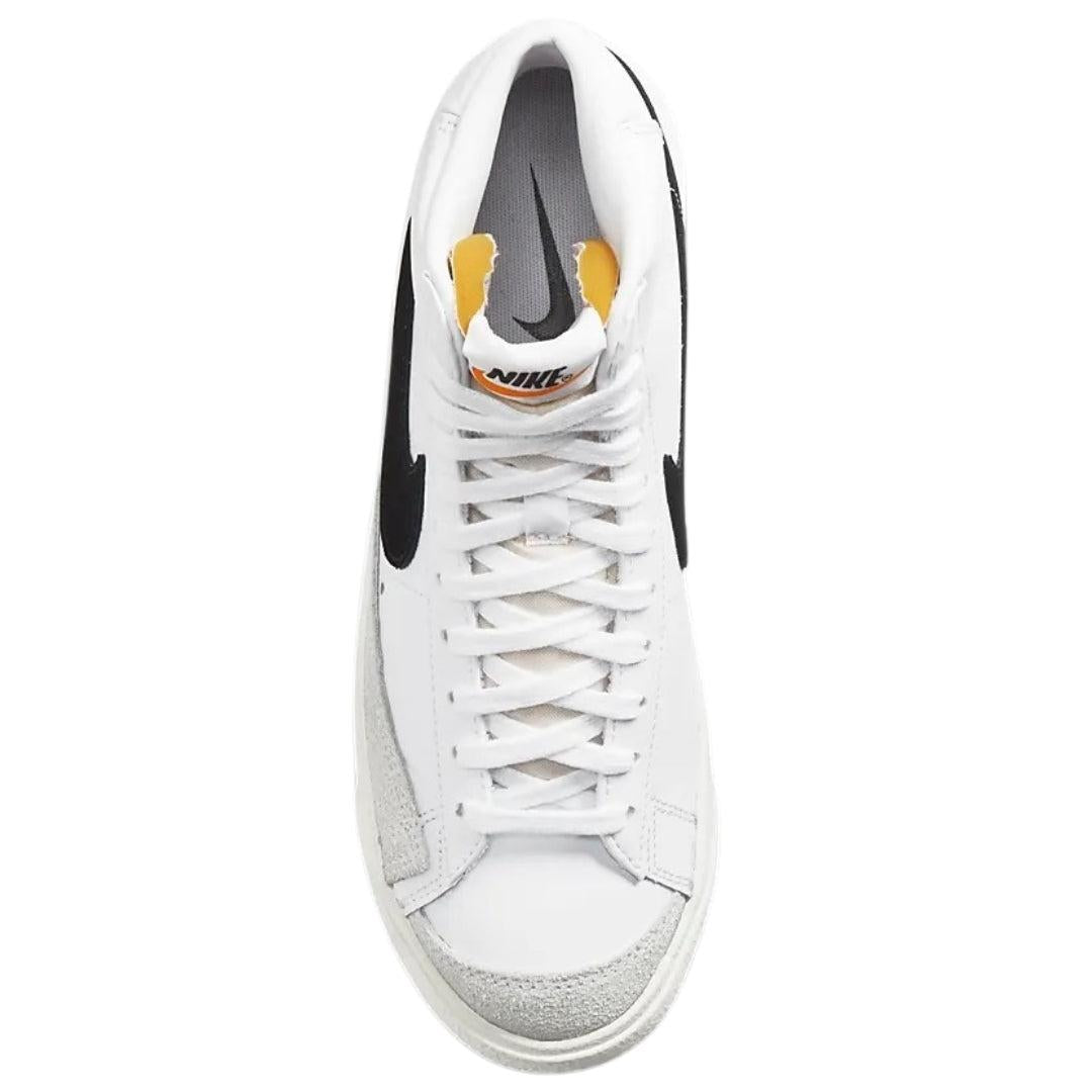 White-Black - Lifestyle - Nike Unisex Adult Blazer 77 Leather Mid Cut Trainers