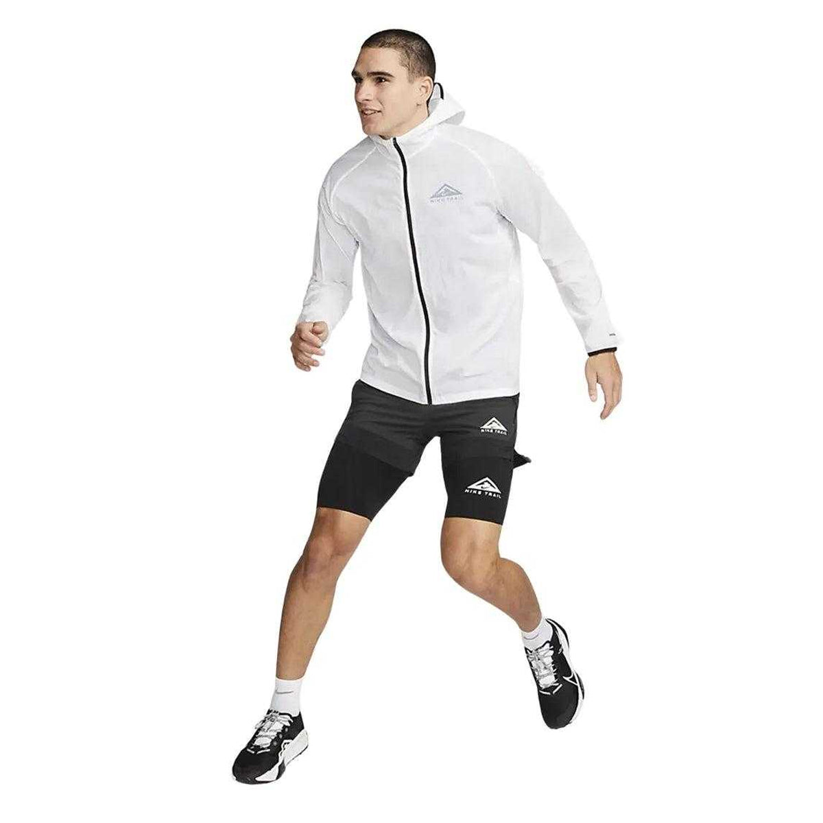 White - Side - Nike Mens Aireez Plain Dri-FIT Lightweight Jacket