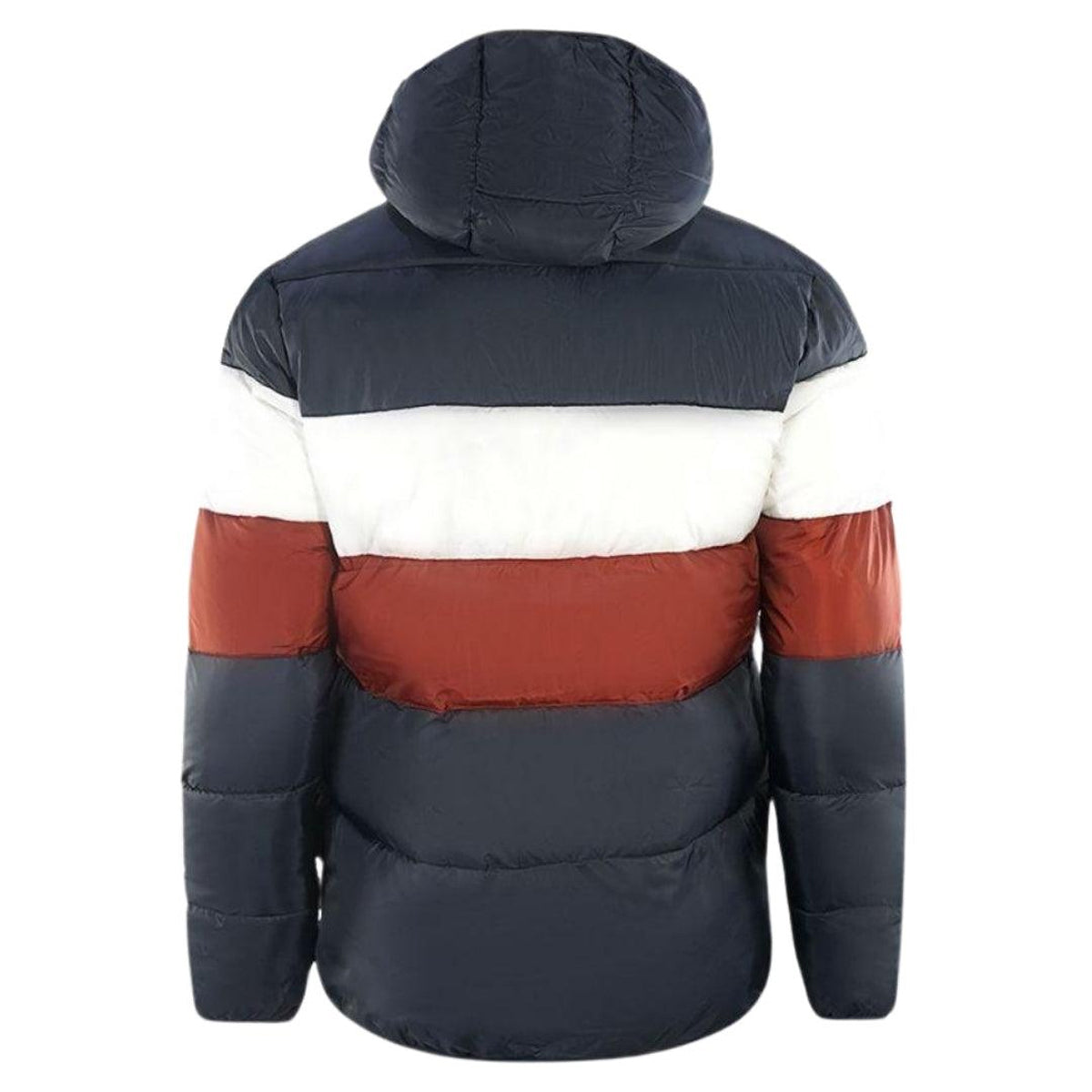 Navy Blue-White-Red - Back - Lyle & Scott Mens Colour Block Puffer Jacket