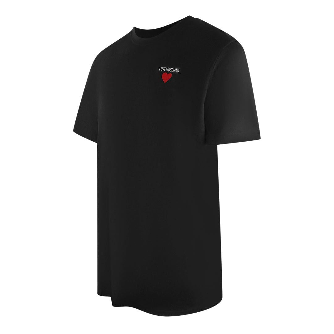 Black - Lifestyle - Love Moschino Mens Heart Logo T-Shirt