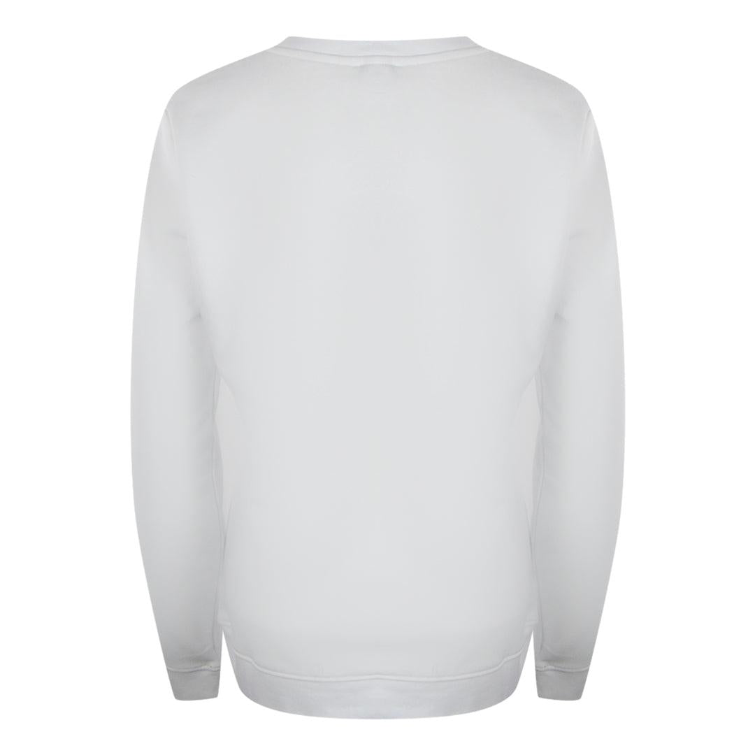 White - Side - Love Moschino Womens-Ladies Heart Logo Sweatshirt