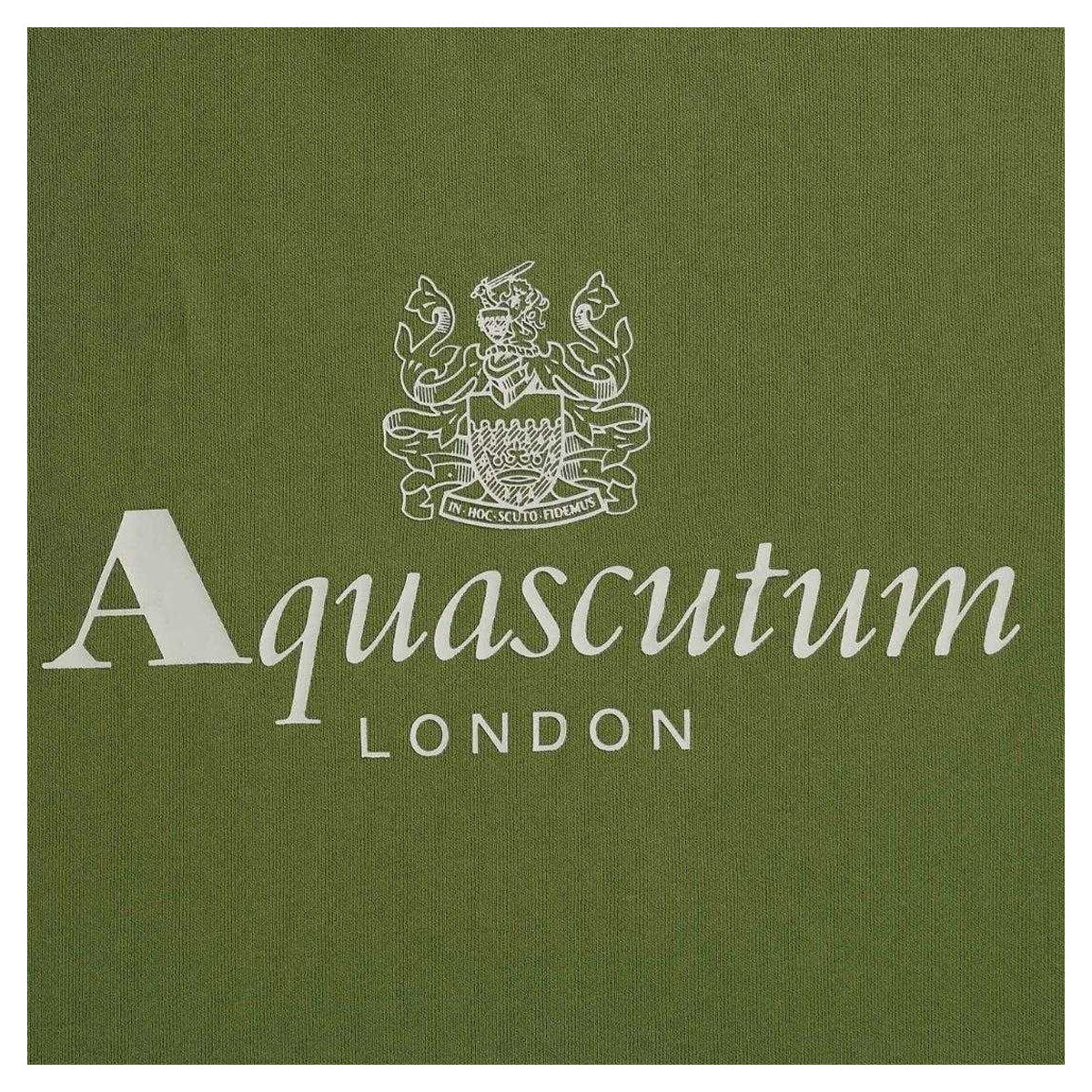 Army Green - Side - Aquascutum Mens Active Big Logo Sweatshirt