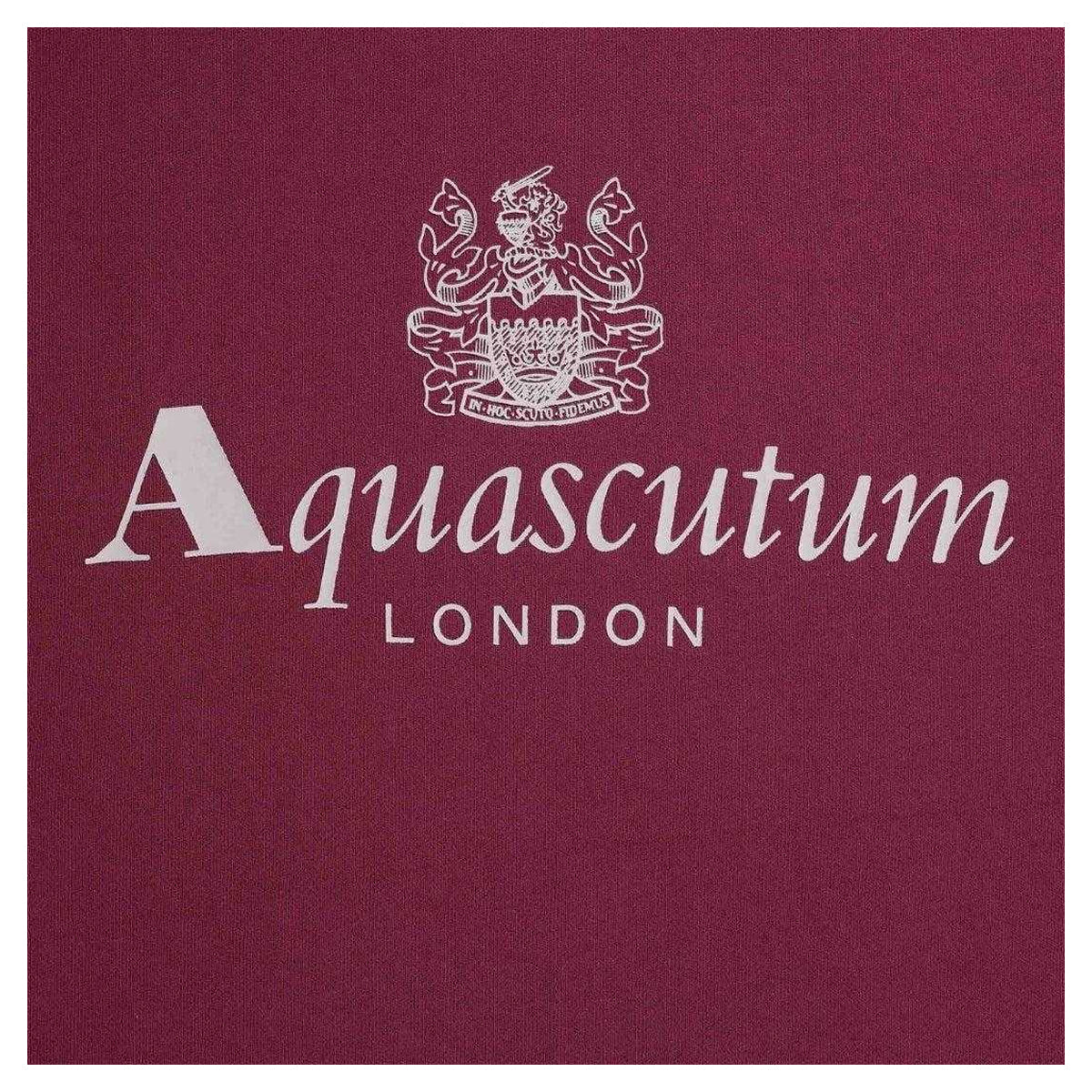 Cordovan Red - Side - Aquascutum Mens Active Big Logo Sweatshirt