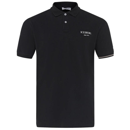 Classic Black - Front - Ice Iceberg Mens Cotton Blend Polo Shirt