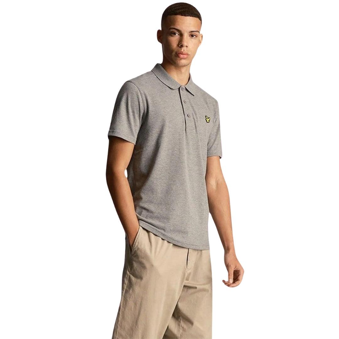 Grey - Pack Shot - Lyle & Scott Mens Regular Sports Polo Shirt