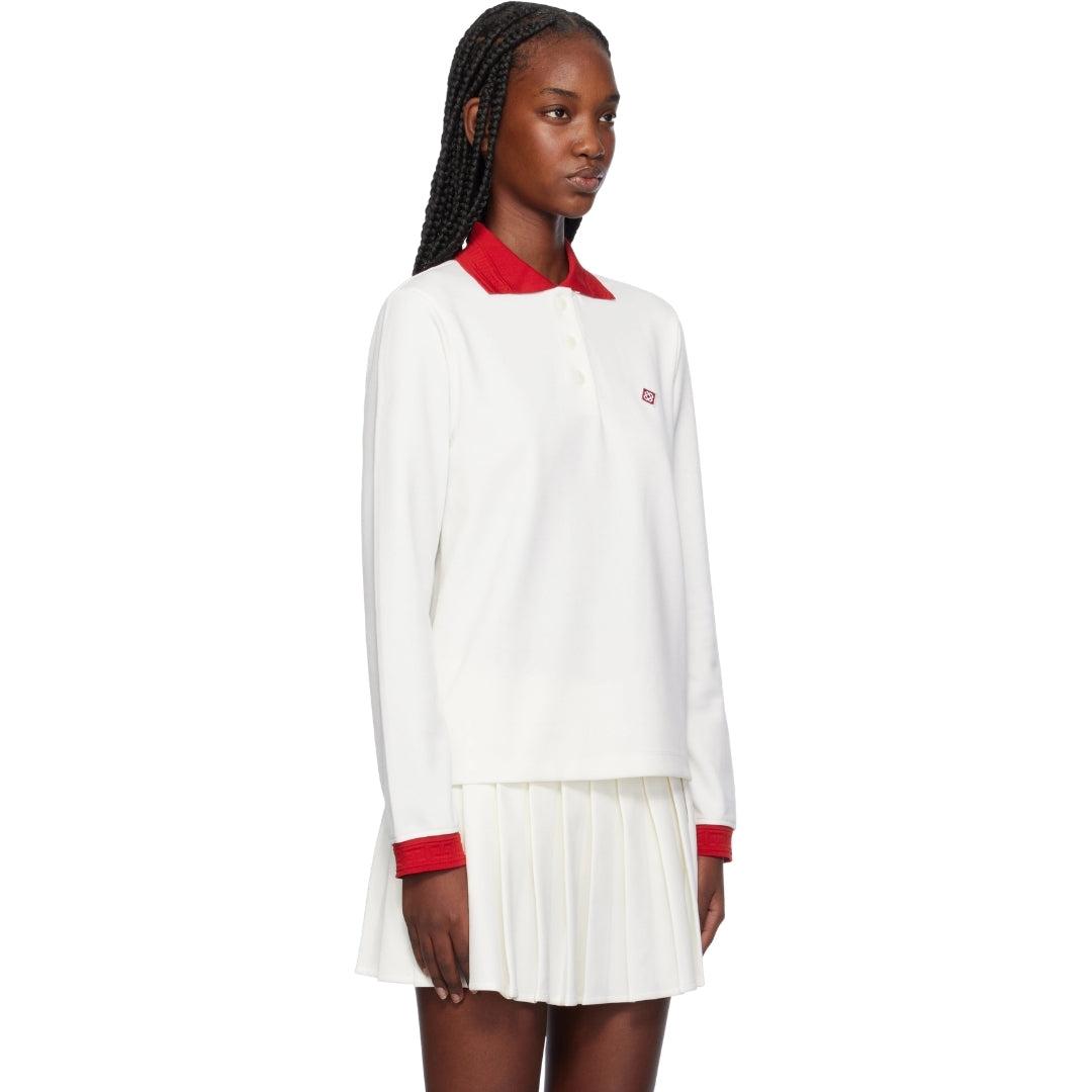 White - Lifestyle - Casablanca Mens Jersey Long-Sleeved Polo Shirt