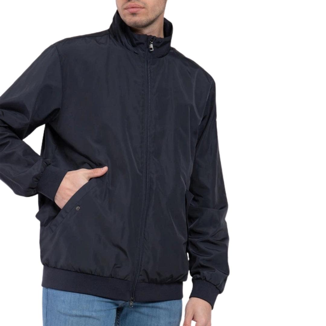 Midnight Blue - Side - Emporio Armani EA7 Mens Bomber Jacket