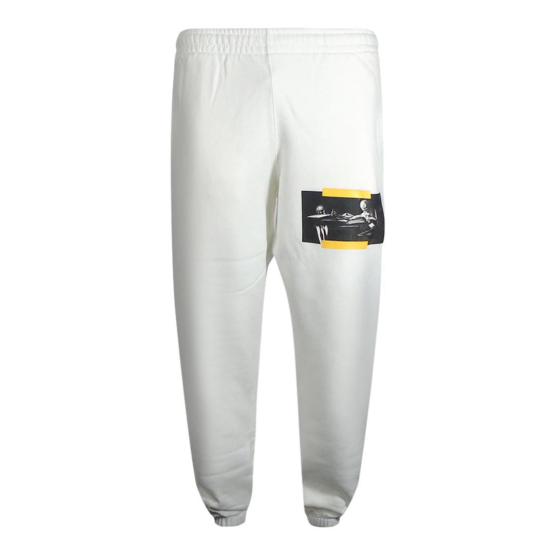 White - Side - Off-White Mens Caravaggio Painting Logo Jogging Bottoms