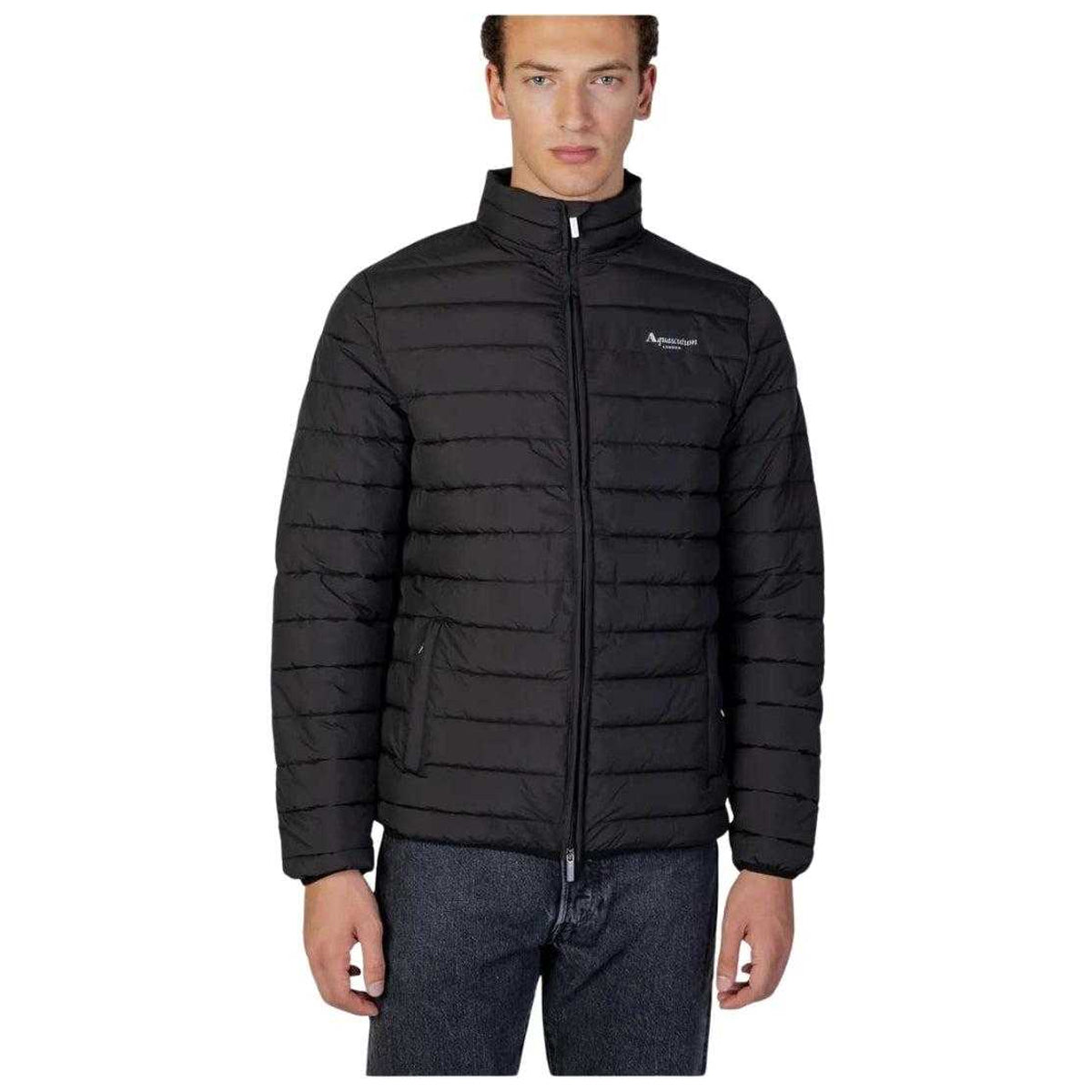 Black - Pack Shot - Aquascutum Mens Active Mock Neck Jacket