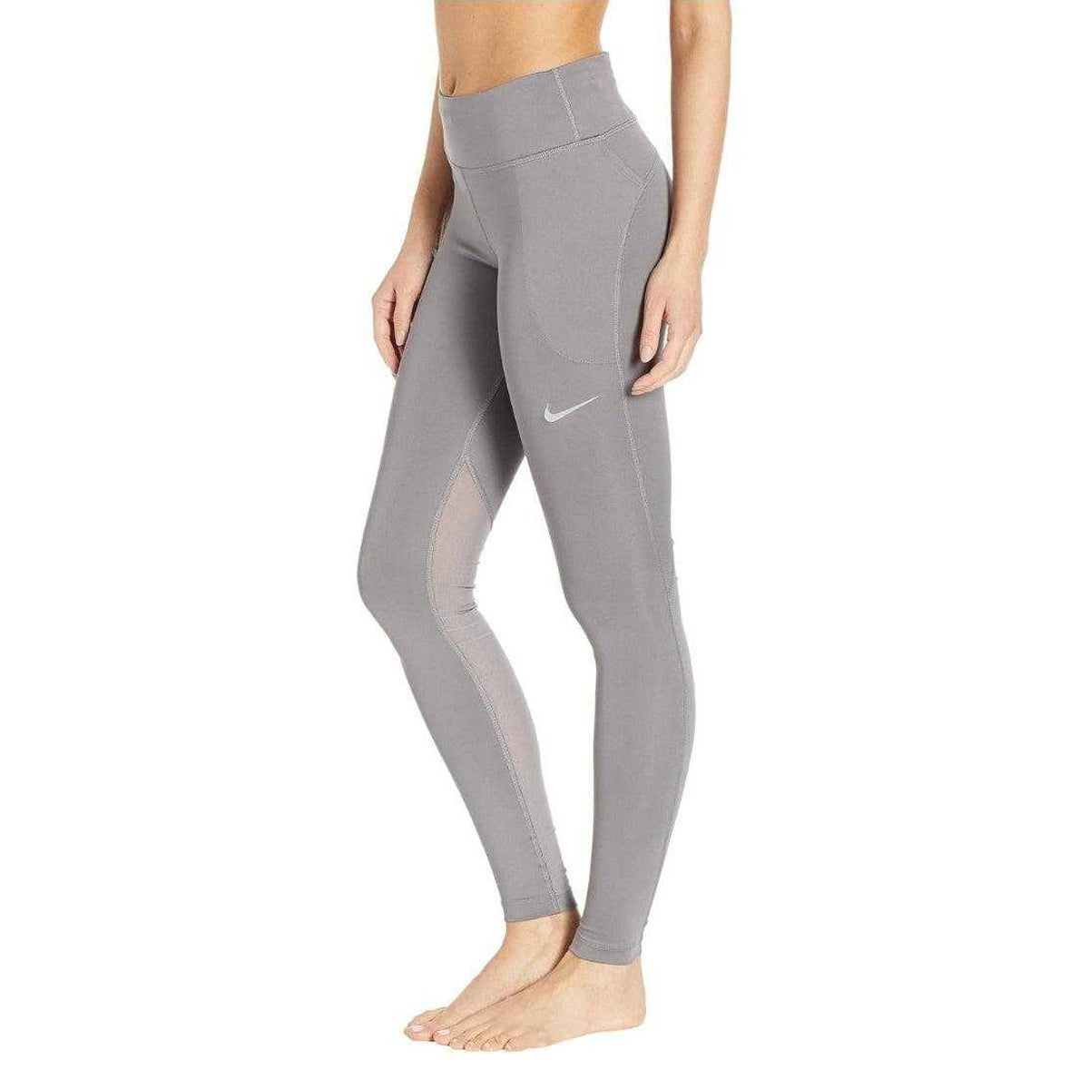 Grey - Lifestyle - Nike Womens-Ladies One Polyester Blend Stretch Sports Leggings