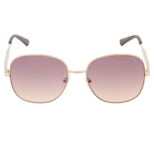 Gold - Front - Guess Womens-Ladies Metal Frame Smoke Gradient Sunglasses