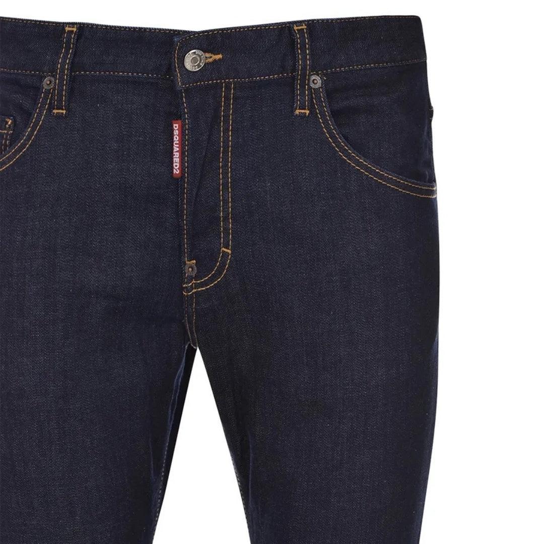 Navy Blue - Lifestyle - DSquared2 Mens Italian Address Logo Jeans