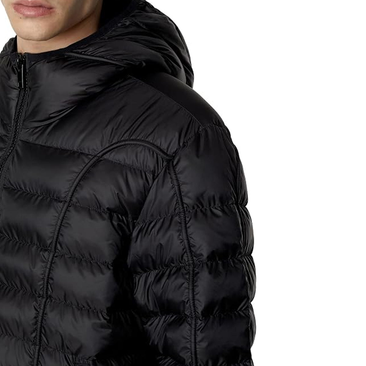 Black - Lifestyle - Diesel Mens Plain Hooded Jacket