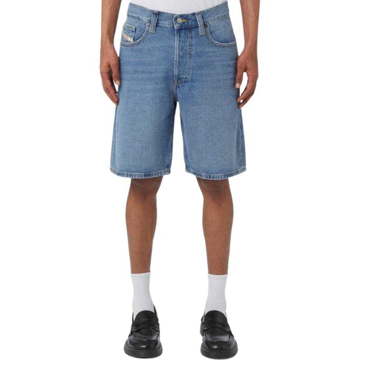 Blue - Side - Diesel Mens Regular Shorts