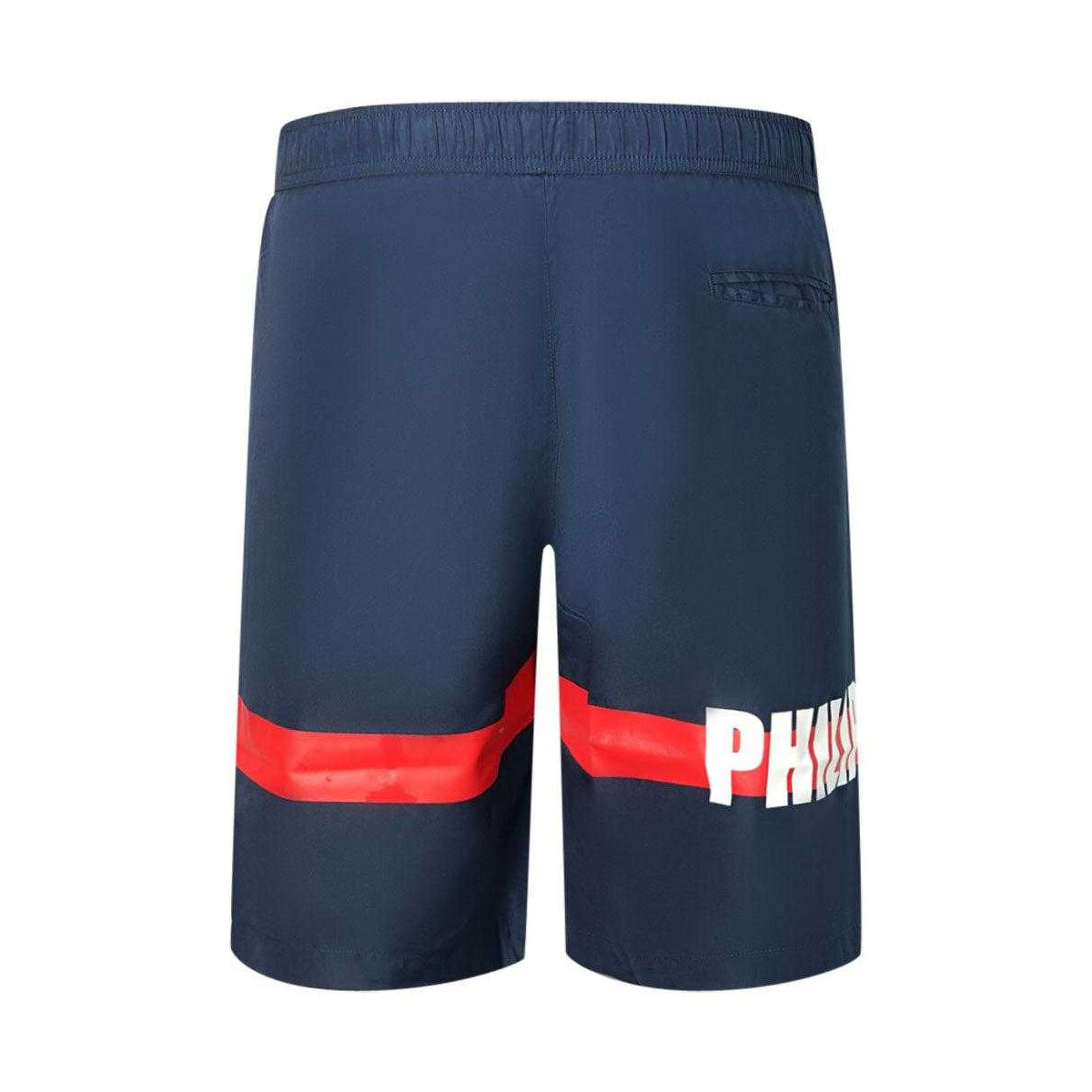 Navy - Back - Philipp Plein Mens Skull And Crossbones Swim Shorts